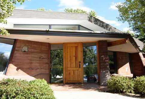 Reflector light deck above the entry to the Hayden Dental Clinic in Prescott, AZ